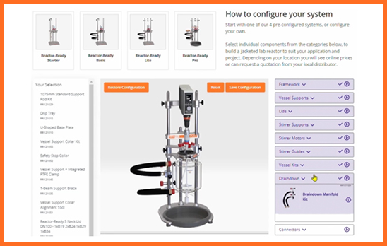 Radleys Reactor Ready configurator scitek