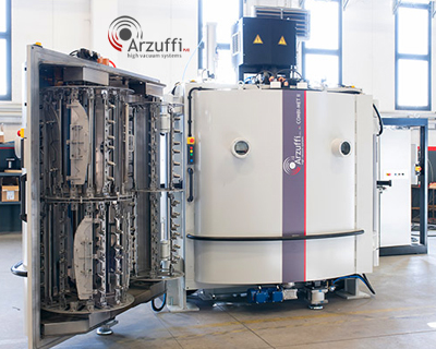 Arzuffi designs, manufactures and supplies thin film deposition systems across the globe. Our equipment has been operating in a variety of sectors such as automotive, lighting, cosmetics and pharmaceutical packaging, household appliances, glassware and spirits and many others. A true hallmark of high performance, excellent quality of coating and reliability.